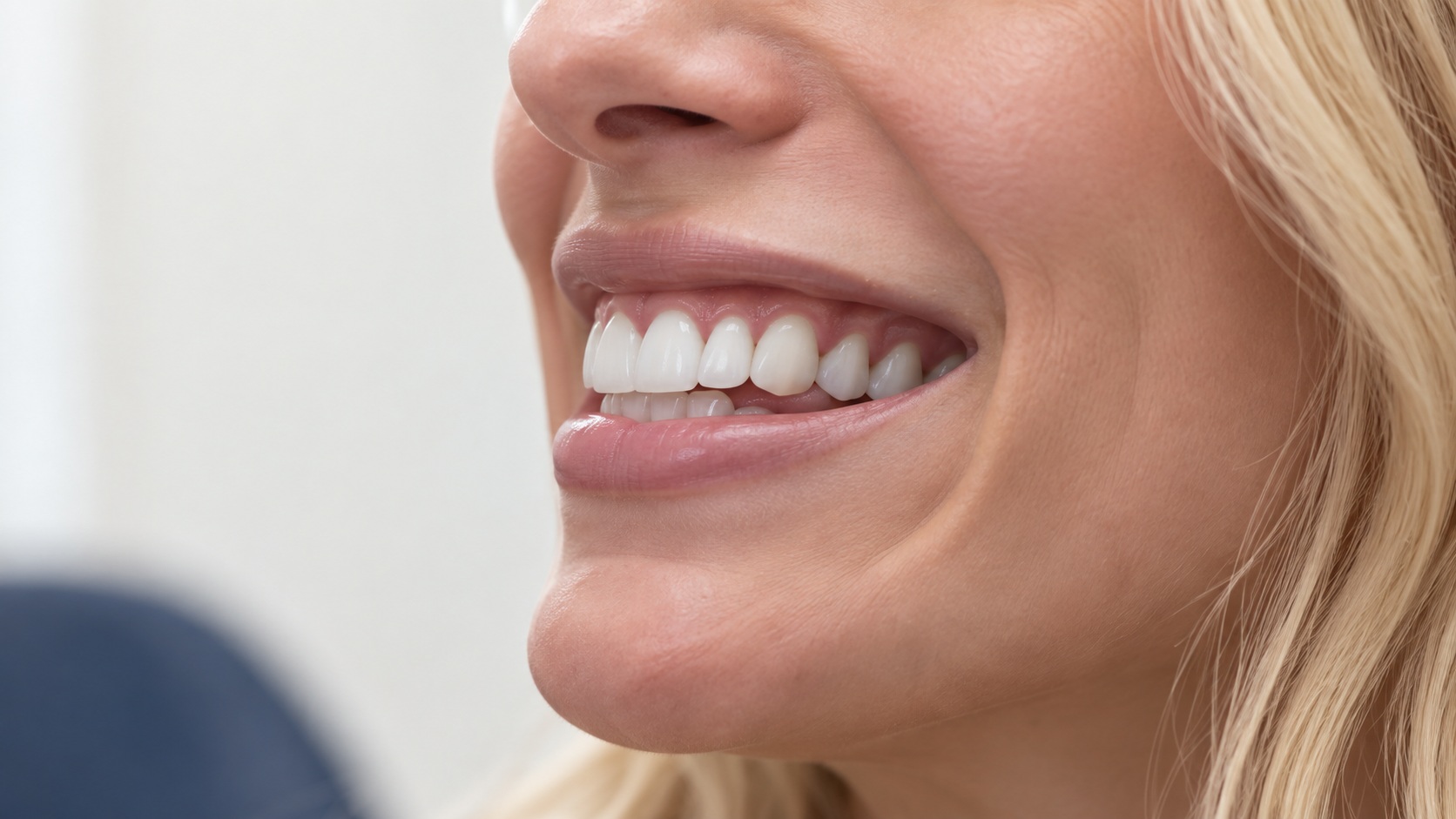 Un ángulo complementario de la sonrisa en consulta.